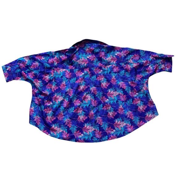 Red Brand Colorful Tropical palm print Hawaiian  Shirt NEW Size small - Picture 4 of 11